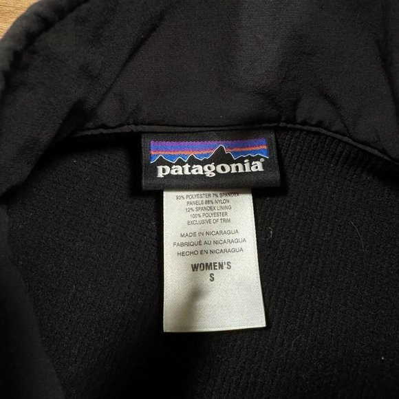Patagonia Adze Soft-Shell Full Zip Black Jacket Women's Sz‎ Small w Embroidery - Picture 7 of 7